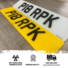 Load image into Gallery viewer, Printed Standard Number Plates