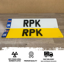 Load image into Gallery viewer, 4D Number Plates with 3D Gel Union Jack Flag