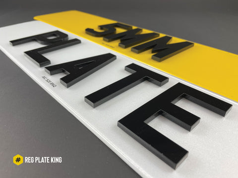 5mm 4D Acrylic Number Plates