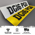 4D 3mm Laser Cut with 3D Gel Top Number Plates
