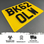 4D 3mm Acrylic Motor Bike Number Plates (9x7)