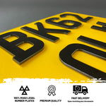 4D 3mm Acrylic Motor Bike Number Plates (9x7)