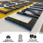 4D Neon Blue Show Plate
