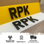 4D 3mm Acrylic Standard Number Plates Set