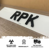 4D 3mm Acrylic Standard Number Plates Set