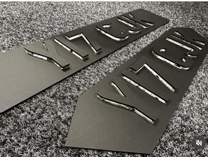 Matte black show plates