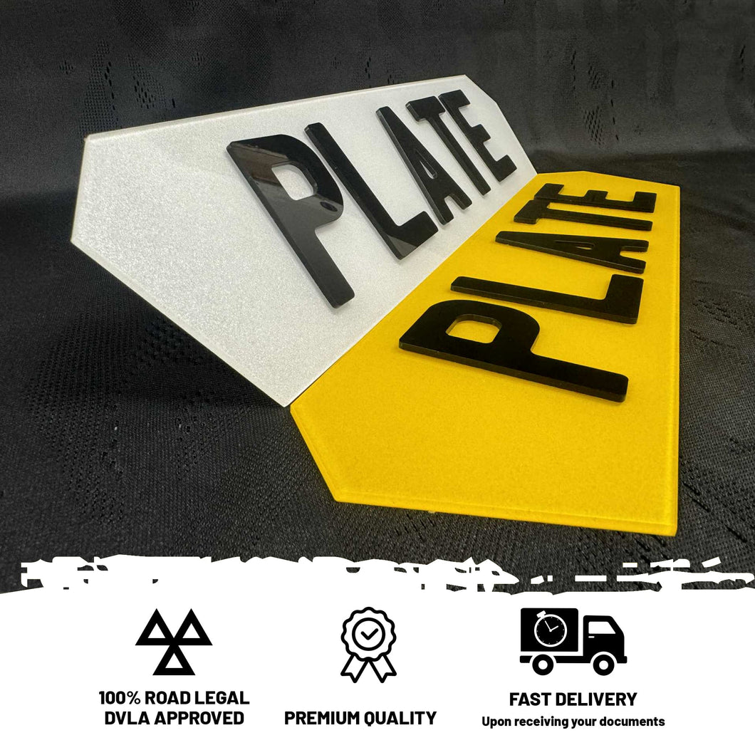 4D Short hex number plates