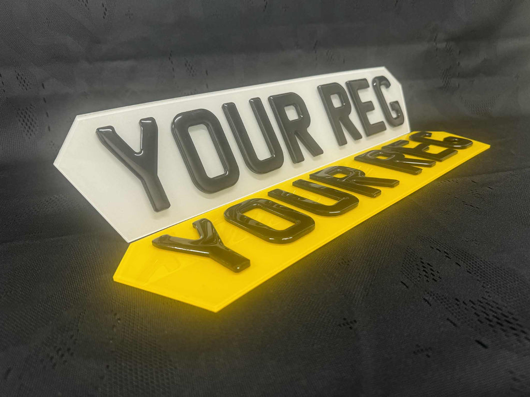 4D Gel Full size hex number plates