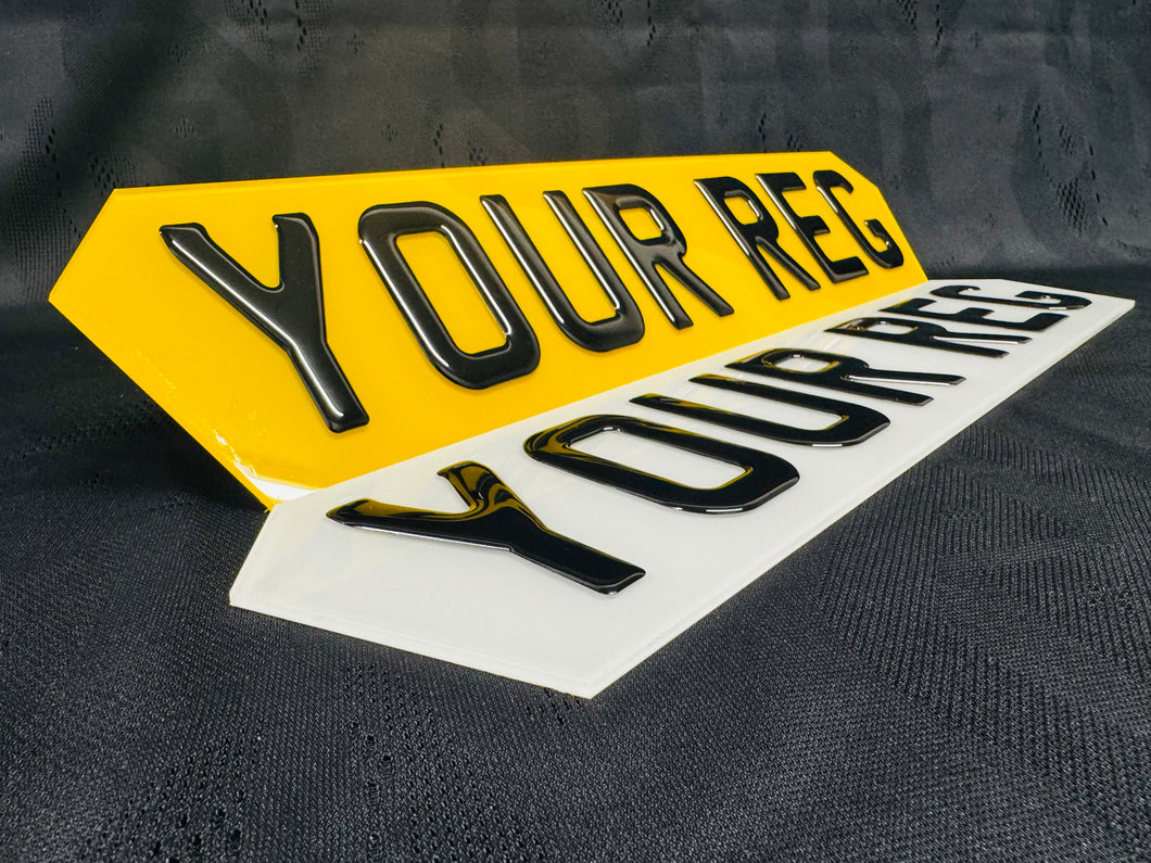 3D Gel Full size hex number plates