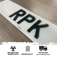 Load image into Gallery viewer, 3D Gel Standard Number Plates
