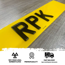 Load image into Gallery viewer, 3D Gel Standard Number Plates
