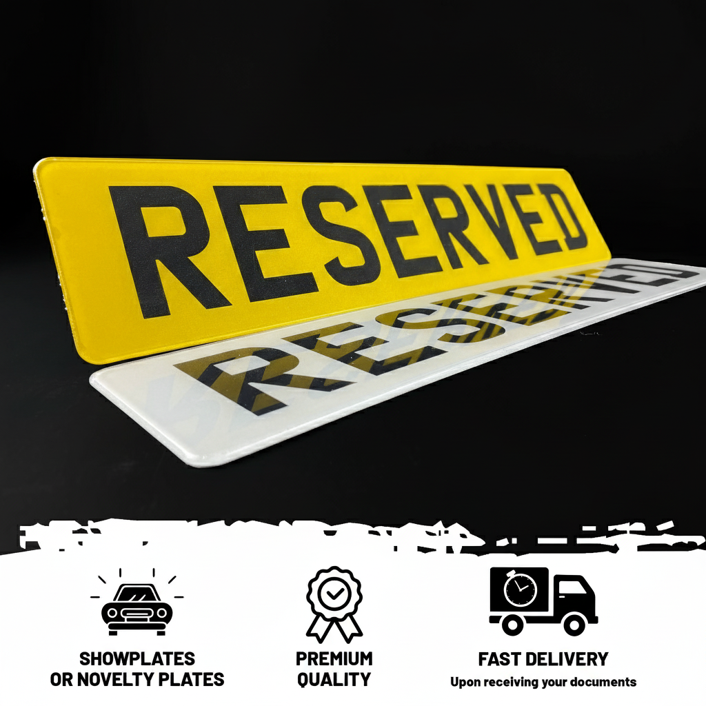 Printed Standard Show Number Plates