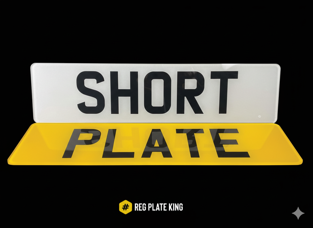 Short Standard Printed Number Plates Set