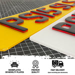 4D 3mm Neon Red Plates with Gel