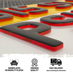 4D 3mm Neon Red Plates with Gel