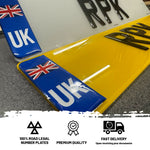 3D Gel UK Number Plate with Union Jack Flag