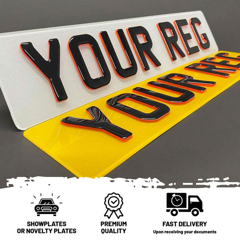 4D 3mm Neon Orange Plates with Gel