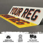 4D 3mm Neon Orange Plates with Gel