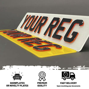 4D 3mm Neon Orange Plates with Gel