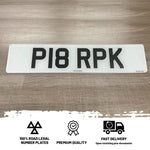 Printed Standard Number Plates