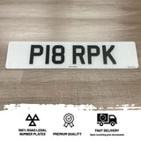 Printed Standard Number Plates