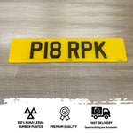 Printed Standard Number Plates