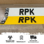 4D Number Plates with 3D Gel Union Jack Flag