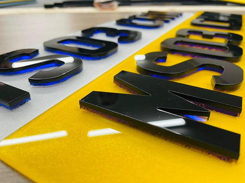 4D Neon Blue Show Plate