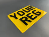 4D 3mm Acrylic Motor Bike Number Plates (9x7)