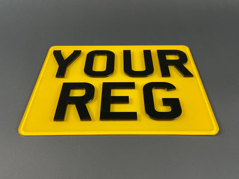 4D 3mm Acrylic Motor Bike Number Plates (9x7)