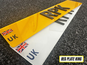 4D UK Number Plate with Union Jack Flag/Valid to Drive in Europe/EU