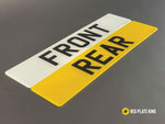 4D Single Number Plate Front or Rear