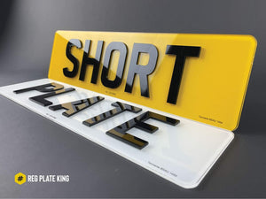 4D 3mm Acrylic Short Number Plates set