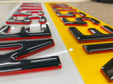 4D 3mm Neon Red Plates with Gel